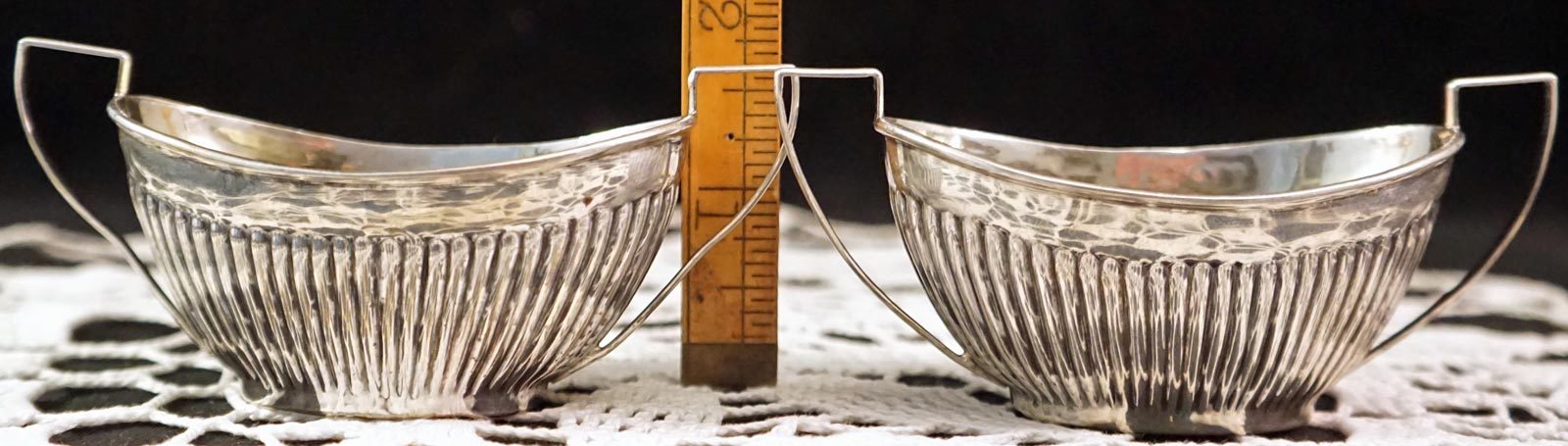 2 Handled Bowls Master Salts Silver Bowls Matthew John Jessop Birmingham 1902