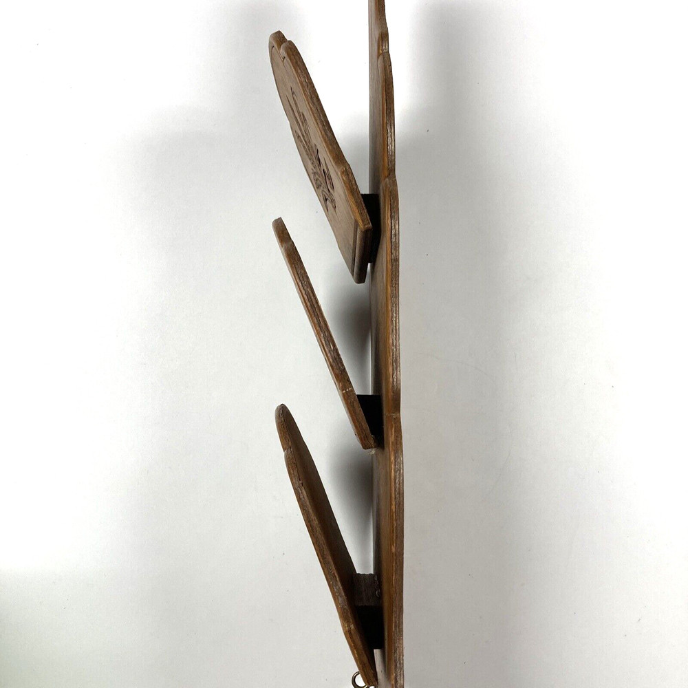 Wood Wall Mounted Key and Letter Organizer
