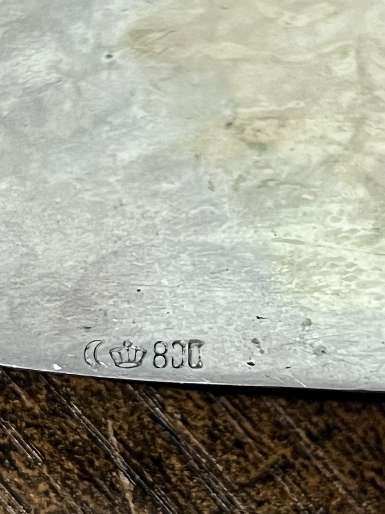Ornate Cast Pie Pastry Server German 800 Silver