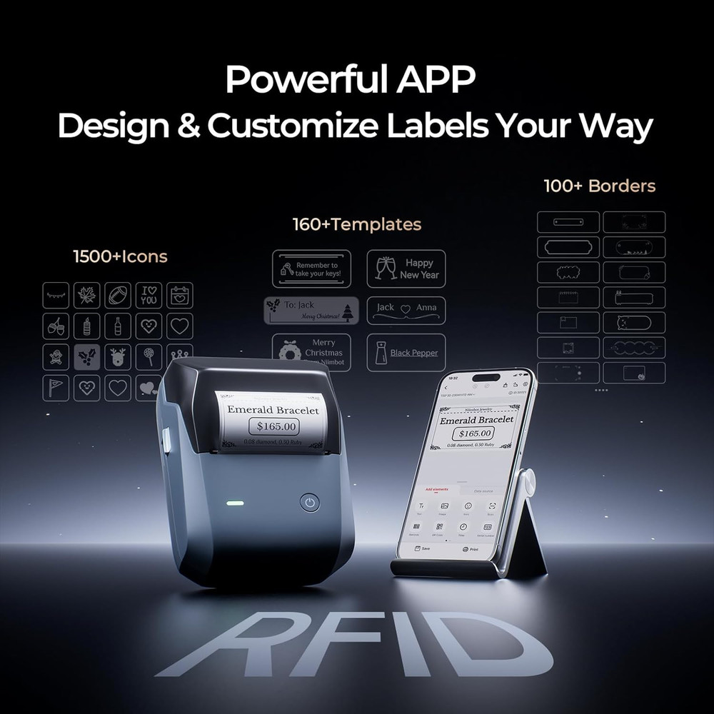 B1 Pro Label Maker, 300DPI HD Label Printer, Ideal for Photos,Stores,Notes,Study