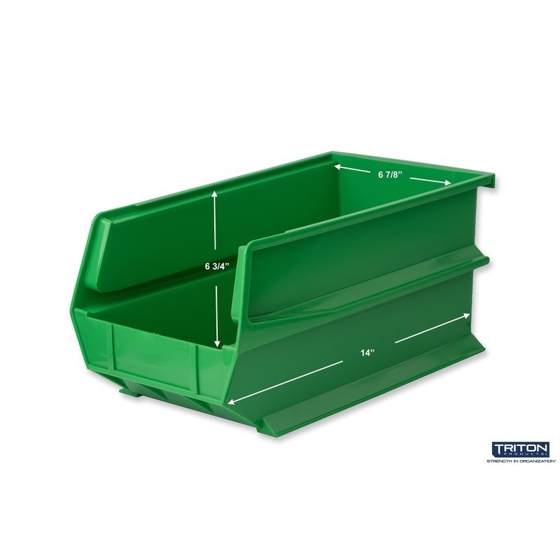 Stackable Interlocking Polypropylene Storage Bins Garage Office 6 Count New