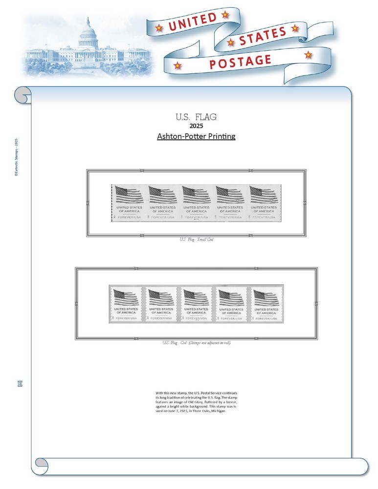 2025 U.S. Regular Issue Plate Block Supplement (White Ace Alternative)