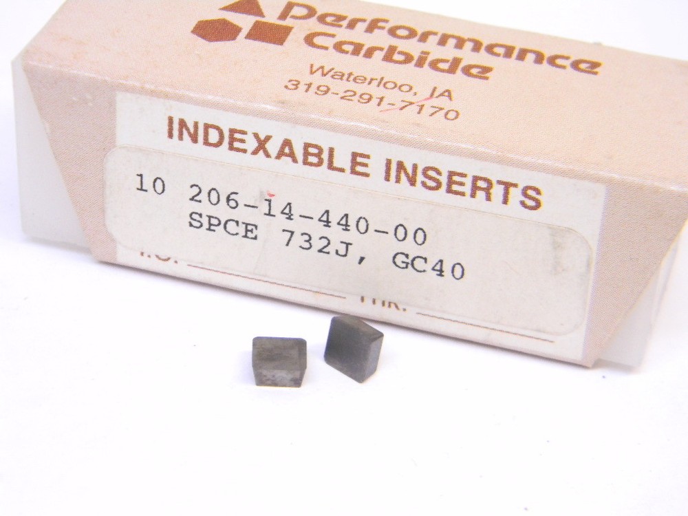 NEW SURPLUS 10PCS. PERFORMANCE CARBIDE  SPCE 732J  GRADE: GC40  CARBIDE INSERTS