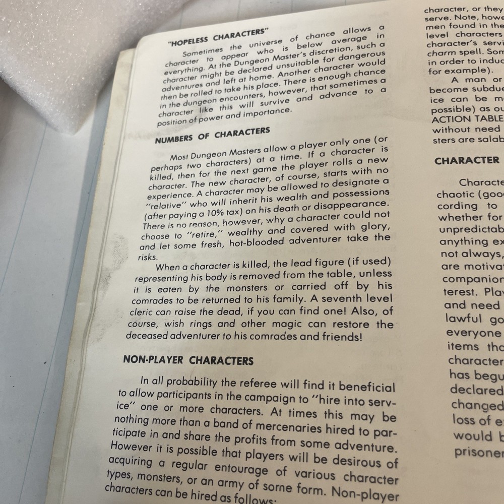 D&D Blue Rules Book - Dungeons and Dragons 2001
