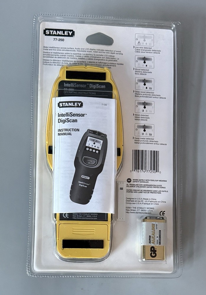Stanley IntelliSensor DigiScan Stud Sensor 77-250 — New Factory Sealed