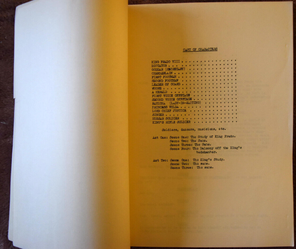 1939 Michael Raffetto " Hair Apparent " Original Script