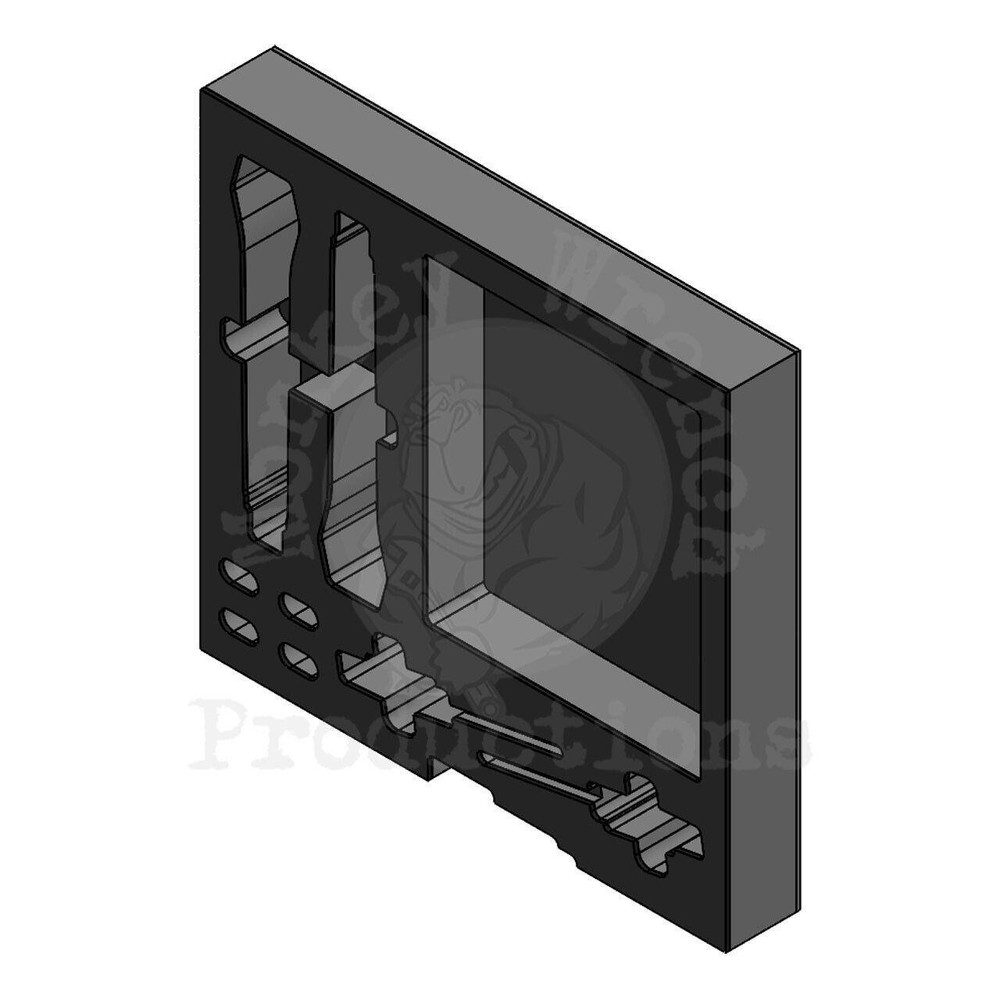 Foam Insert for 2 wireless mics, fits 2U rack drawer