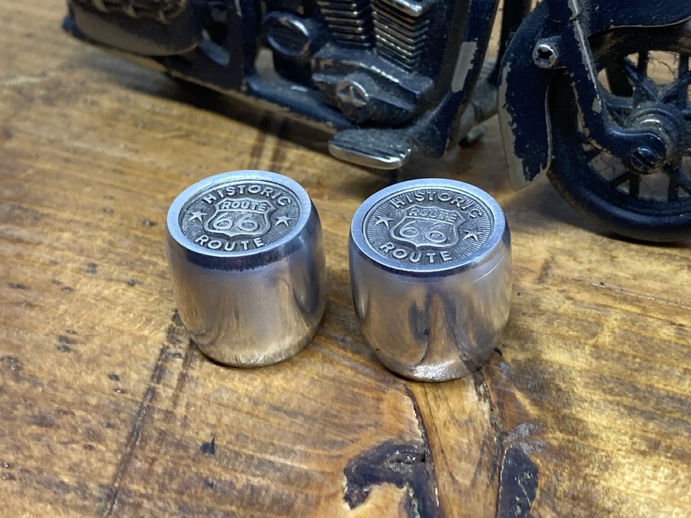 Route 66 Guitar knobs with aluminum sides. Small version.