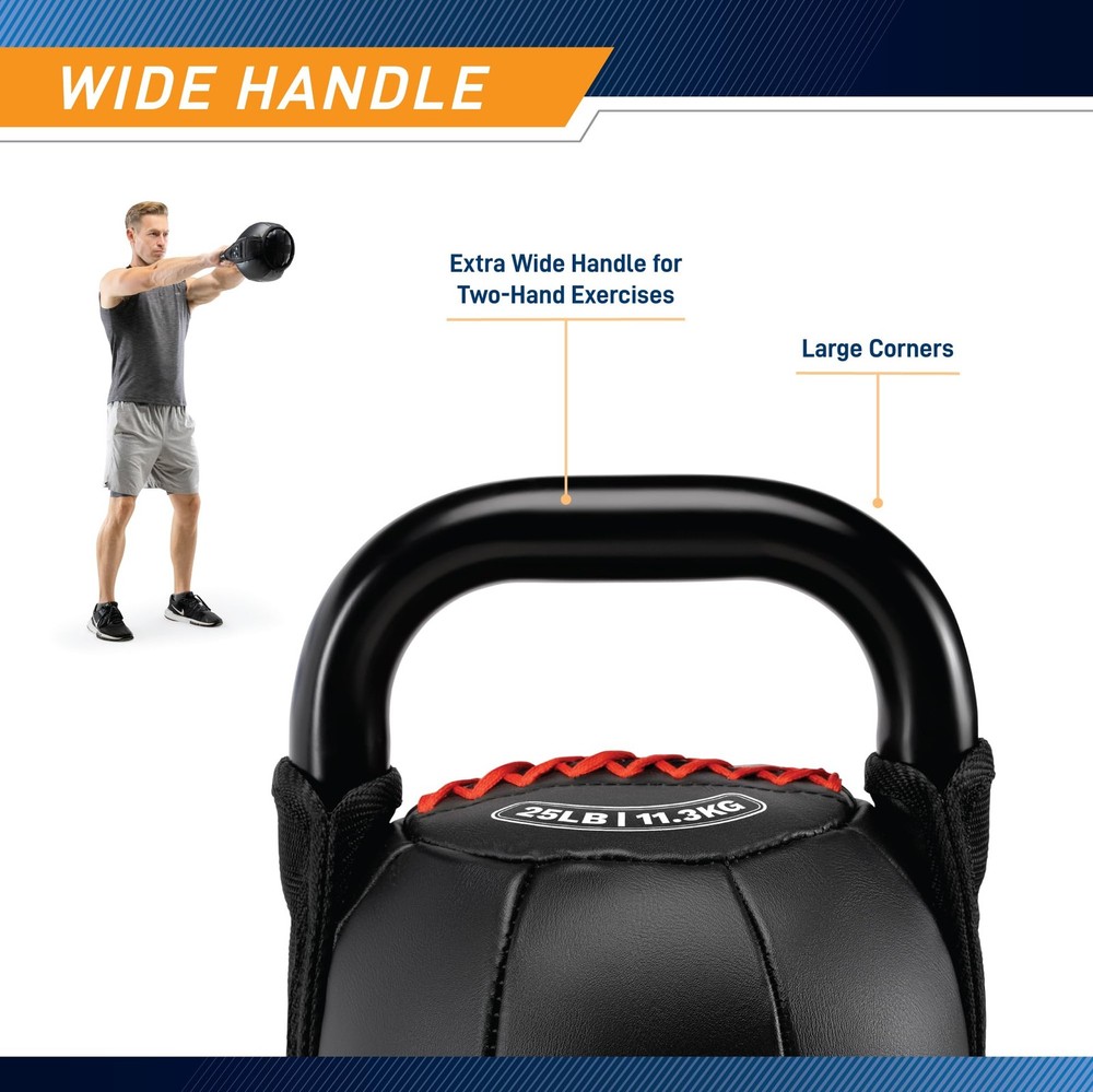 Soft Kettlebell with Handle for Weightlifting, Conditioning, Strength Trainin...