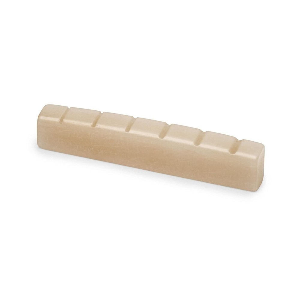 StewMac Slotted Unbleached Bone Nut, For Gibson Guitars, Narrow String Spread...