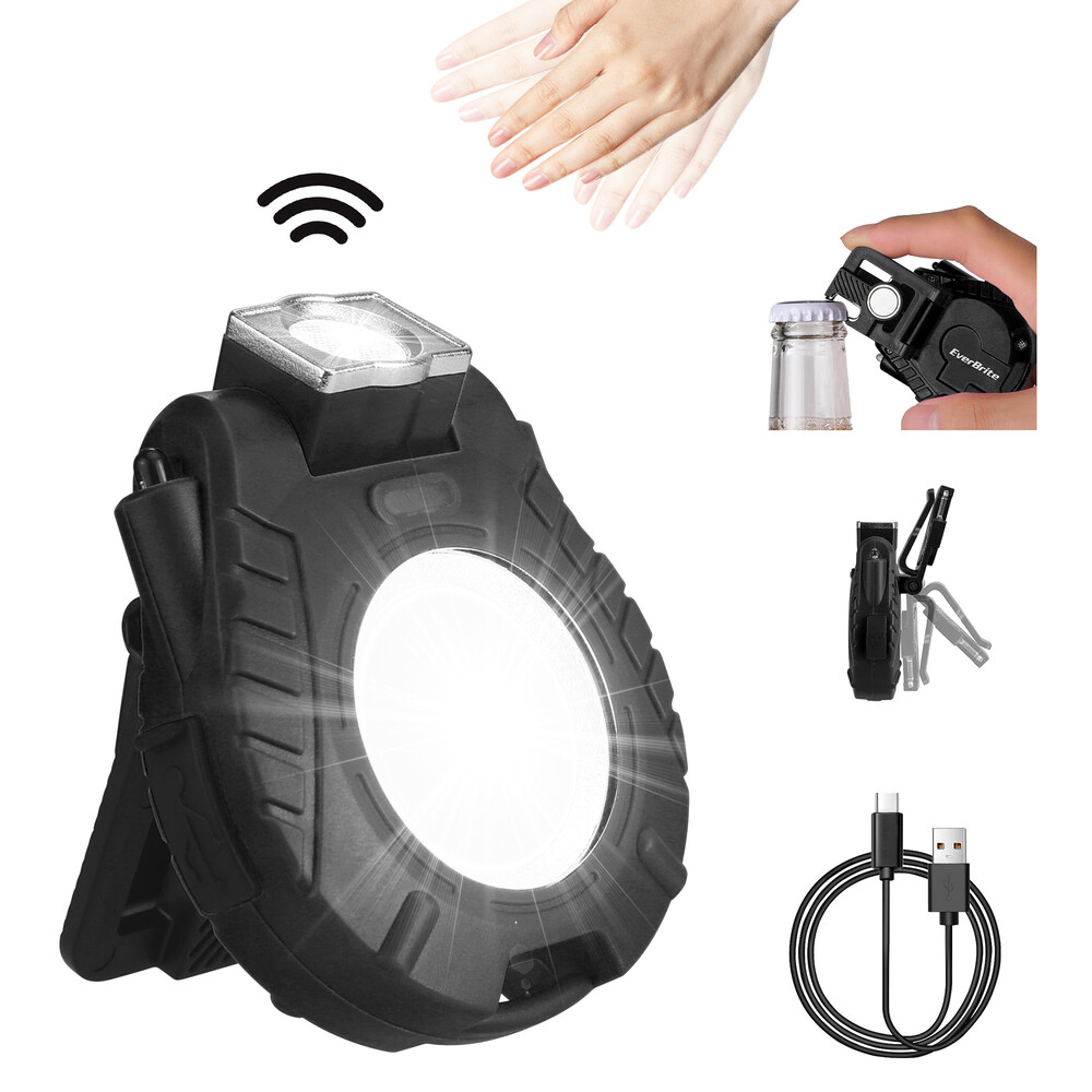 EverBrite Rechargeable COB Keychain Work Light w/Sensor Mode Magnetic Flashlight