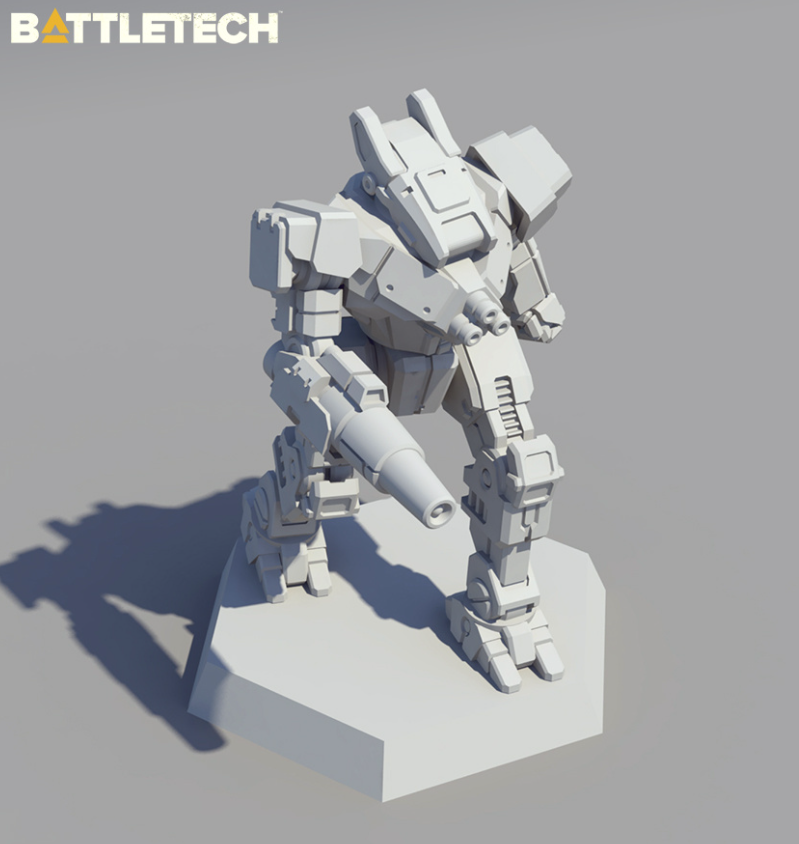 Battletech Wolfhound Mech + Pilot Cards IS Kickstarter Catalyst Striker Lance