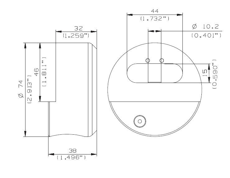 Mul-T-Lock TR100 Puck Padlock, Keyed Different, Interactive+
