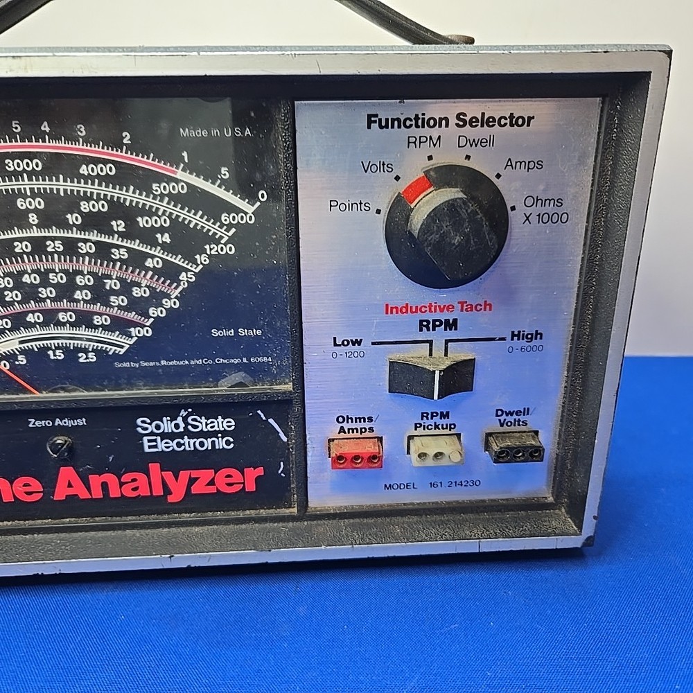 Sears Craftsman Model 161.214230 Solid State Electronic Engine Analyzer Vintage