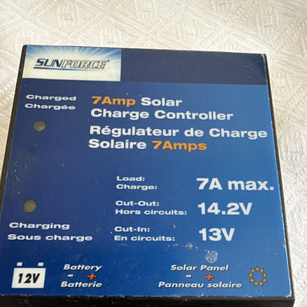 Sunforce 7Amp Solar Charge Controller 12V 7A Automatic Voltage Detection