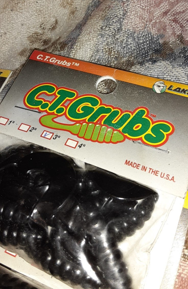 50 PACKS 3" BLACK CT GRUBS/10@ PACK/500 GRUBS/JIG BODIES