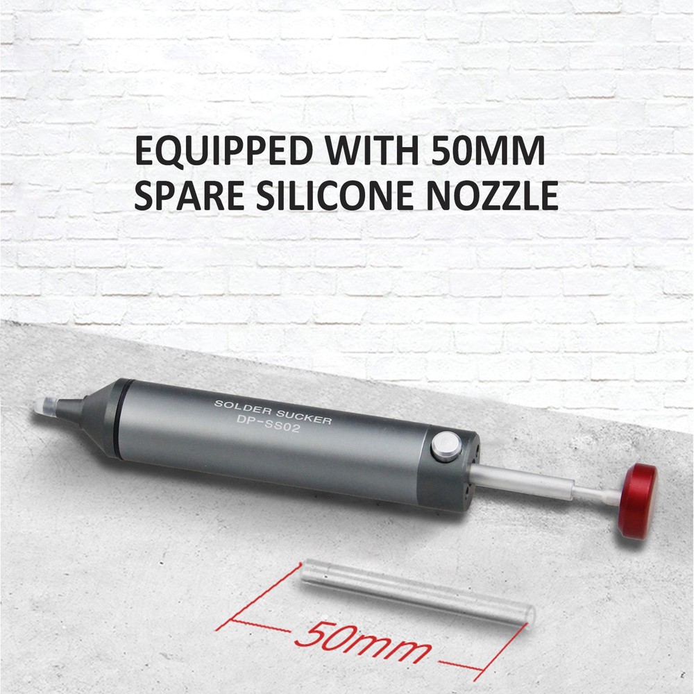 Portable Silicone Tip Engineer Desoldering Pump Tool for Quick Solder Removal