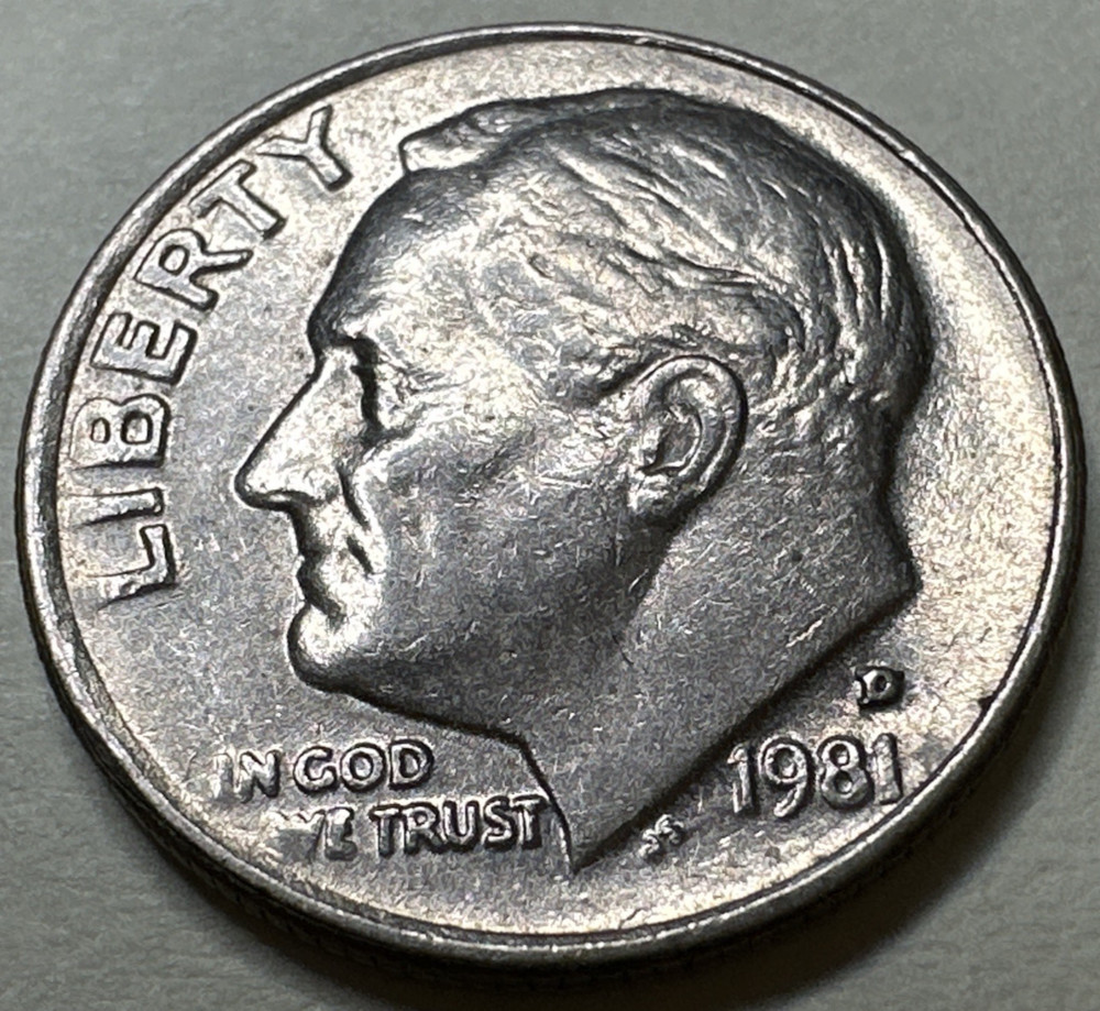 1981 D Roosevelt Dime 10C 1209X