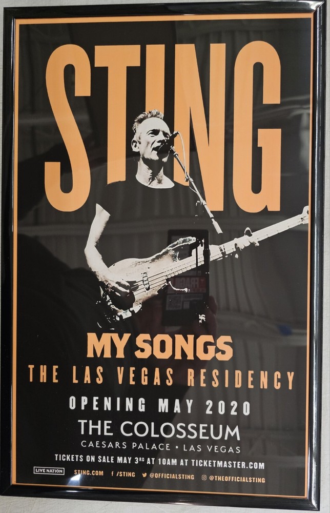 Sting Framed Concert Poster, Las Vegas