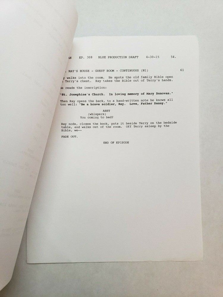 RAY DONOVAN / David Hollander 2015 TV Script, White Production Draft, "Tulip"