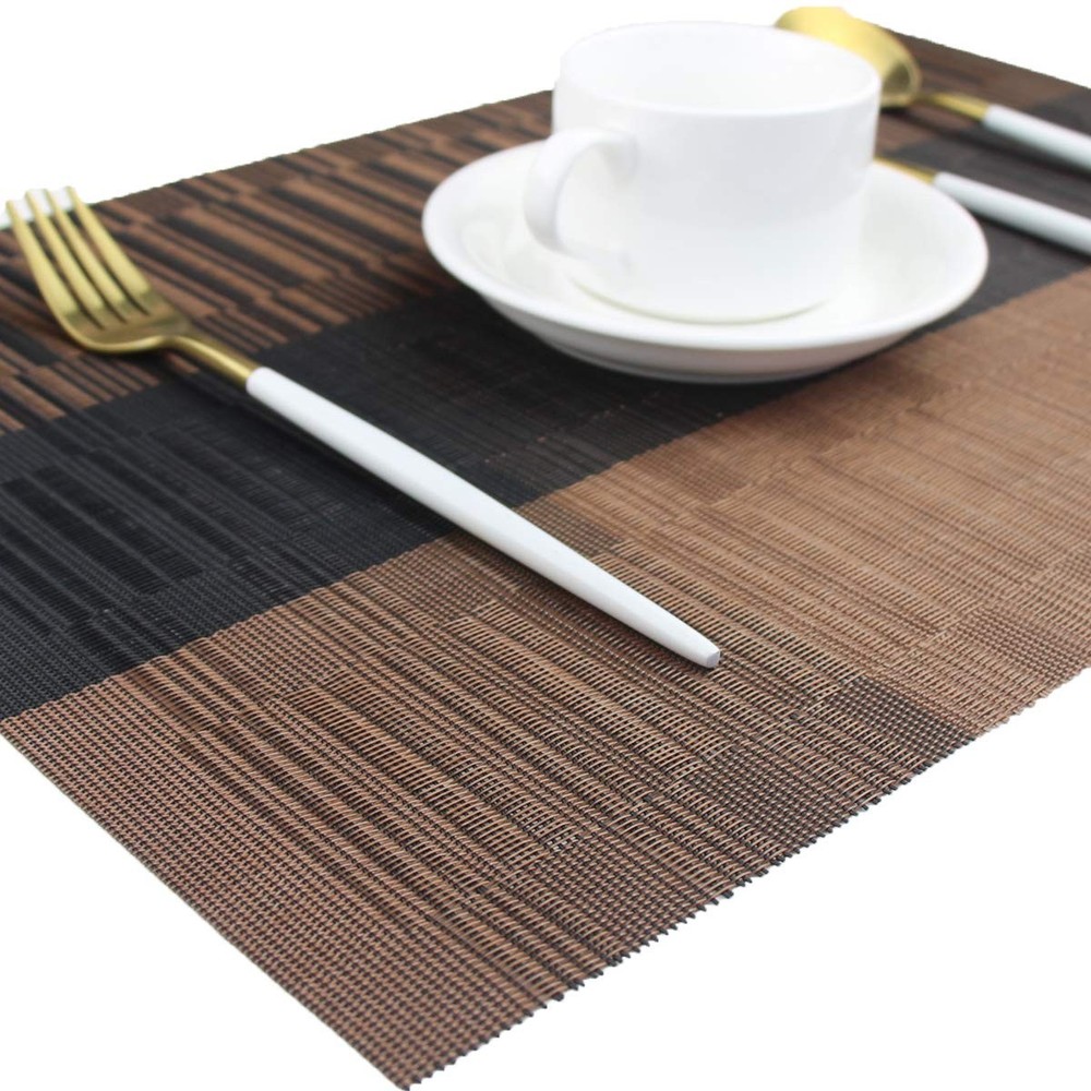 PIGCHCY Elegant Placemats with Matching Table Runner,Washable Durable Plastic Pl