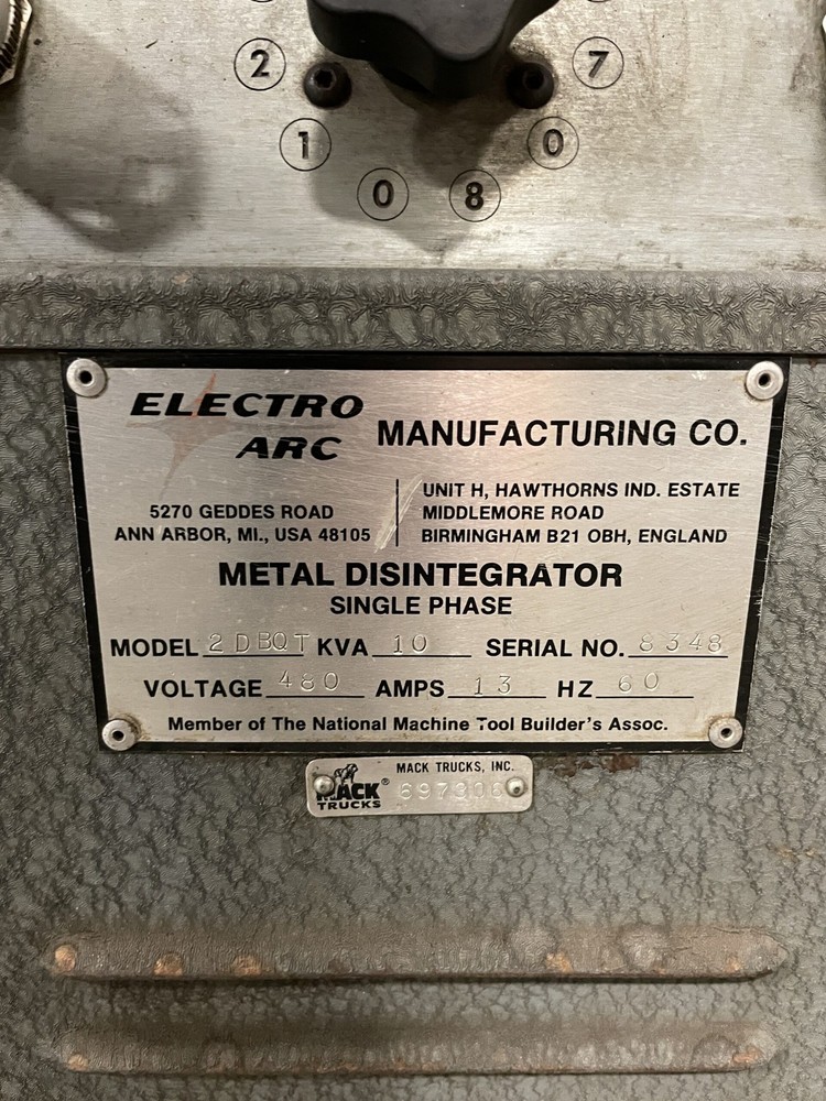 Electro Arc 2DBTQ Metal Disintegrator / Tap Extractor