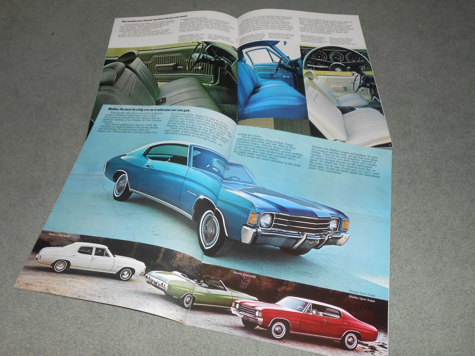 1972 CHEVELLE BROCHURE / '72 MALIBU SS HEAVY CHEVY ORIGINAL 16 p. CATALOG