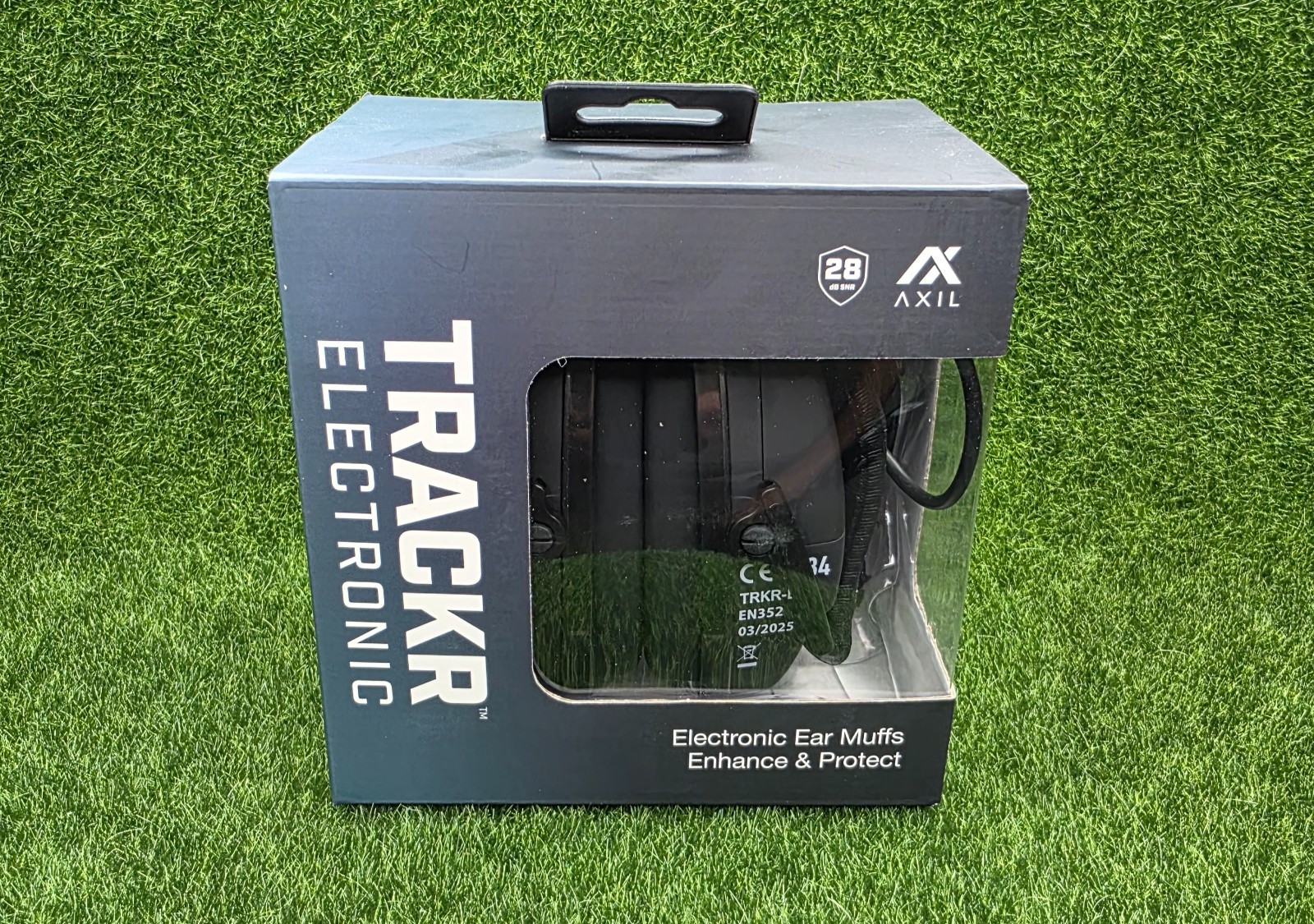 AXIL TRACKR Tactical/Shooting/Hunting Earmuff Set, Matte Black Finish - TRACKR-B