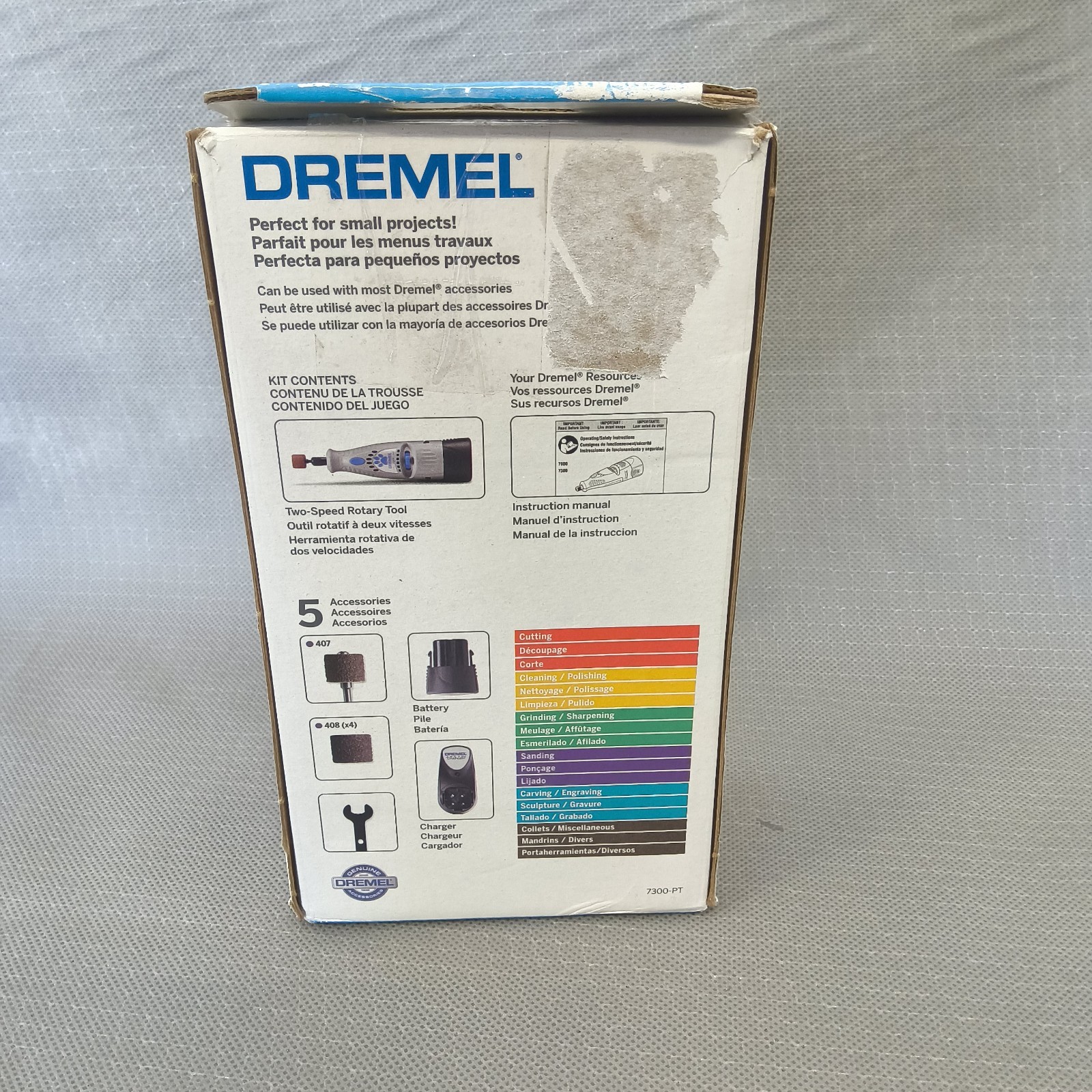 Dremel 7300-PT Rotary Pet Nail Grooming Kit w/ Accessories Charger Dog
