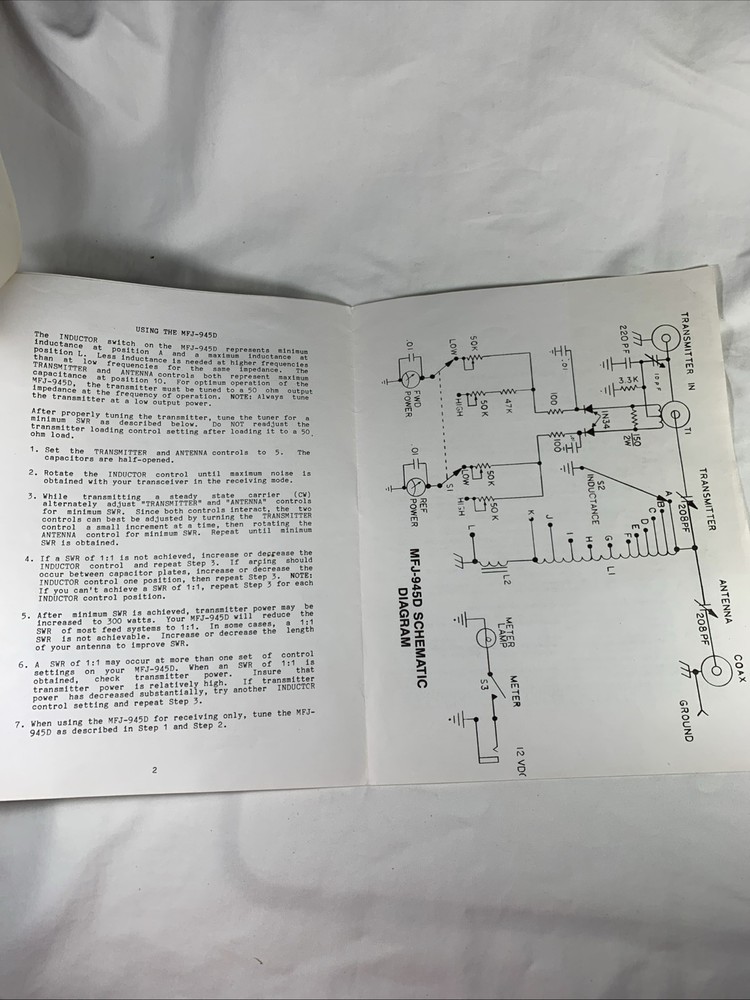 MFJ-945D Mobile Tuner Instructions
