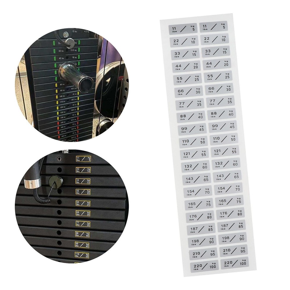 Weight Stack Labels Weighted Block Label Sticker Weight Stickers for Gym