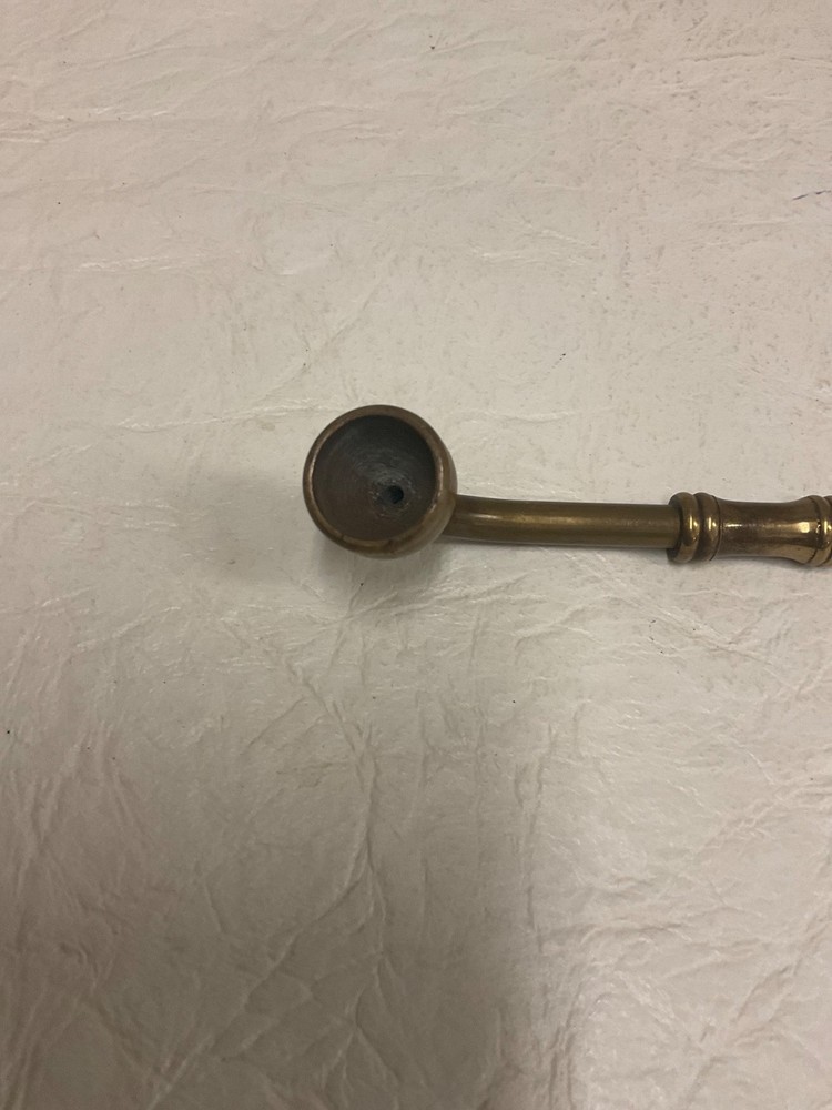 Vtg. Chinese Brass Smoking Pipe