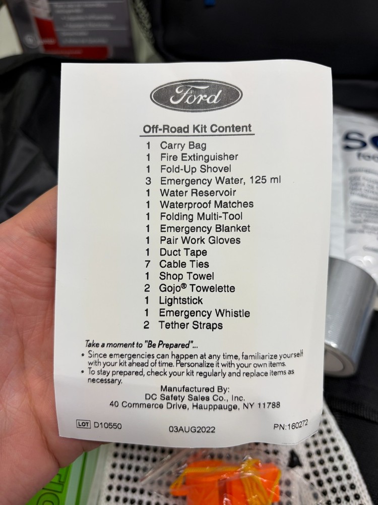 FORD BRONCO OEM SURVIVAL BACKPACK