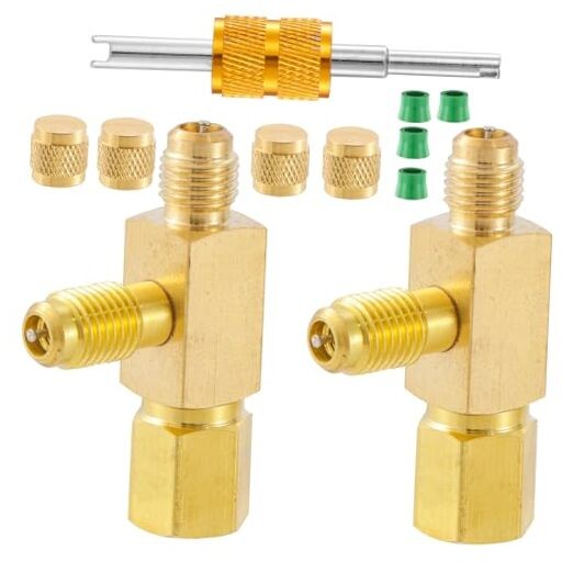 Quick Coupler Access Tee, 1/4'' Valves Core Quick Coupler with Tee Adapter