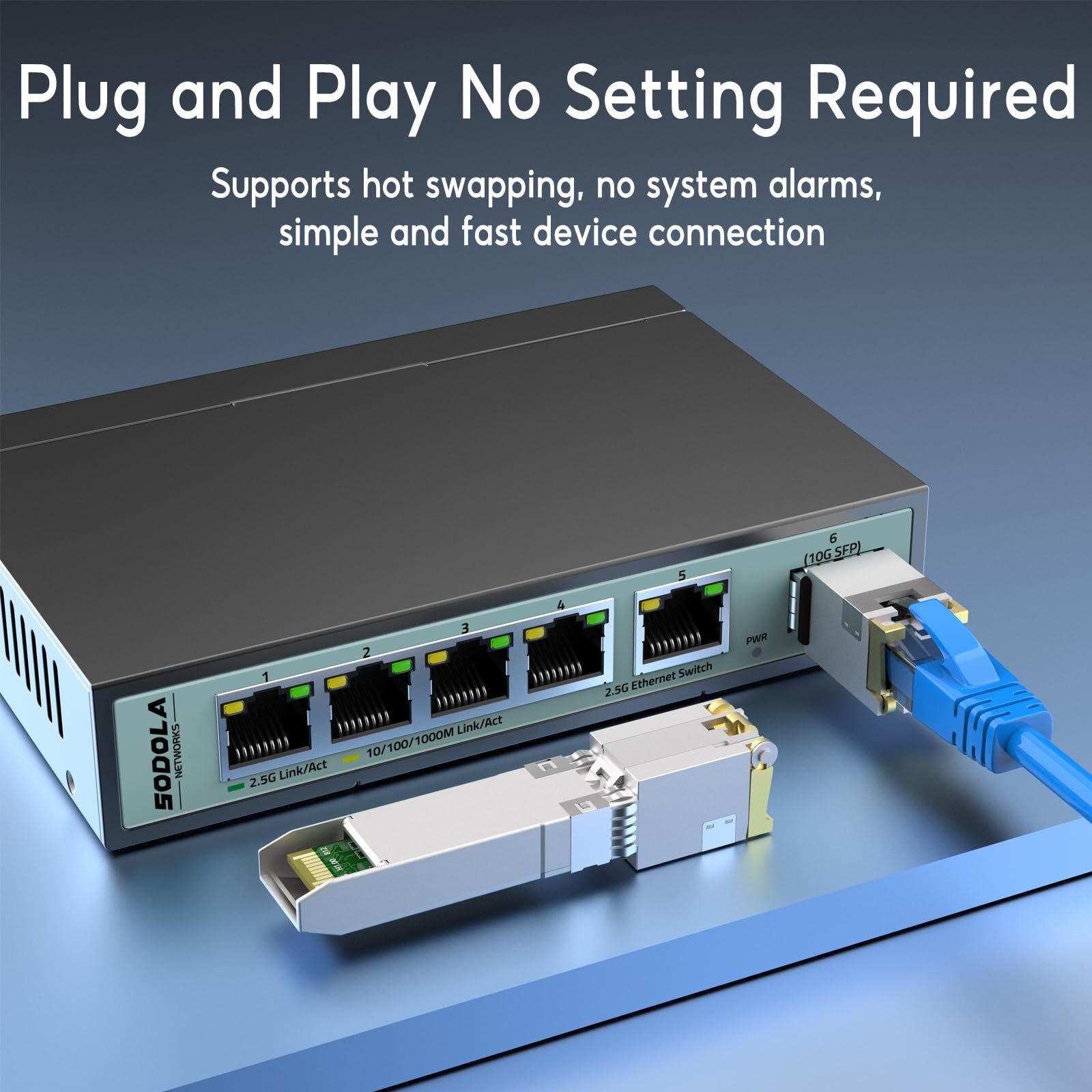 For Ubiquiti UF-RJ45-10G Transceiver, 10Gbase-T 10Gb Copper SFP+ to RJ45 30m