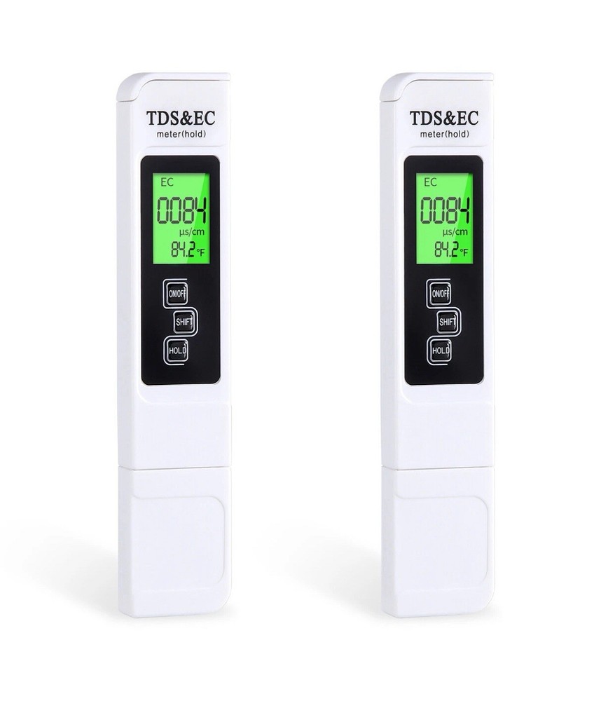 2 Pc TDS Meter Digital Tester Water Quality Testing Kit Drinking Water 0-9990ppm