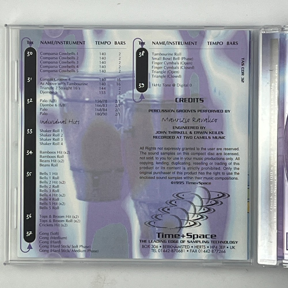 Zero-G Creative Essentials 2 Percussion Grooves Sample Sound Library CD