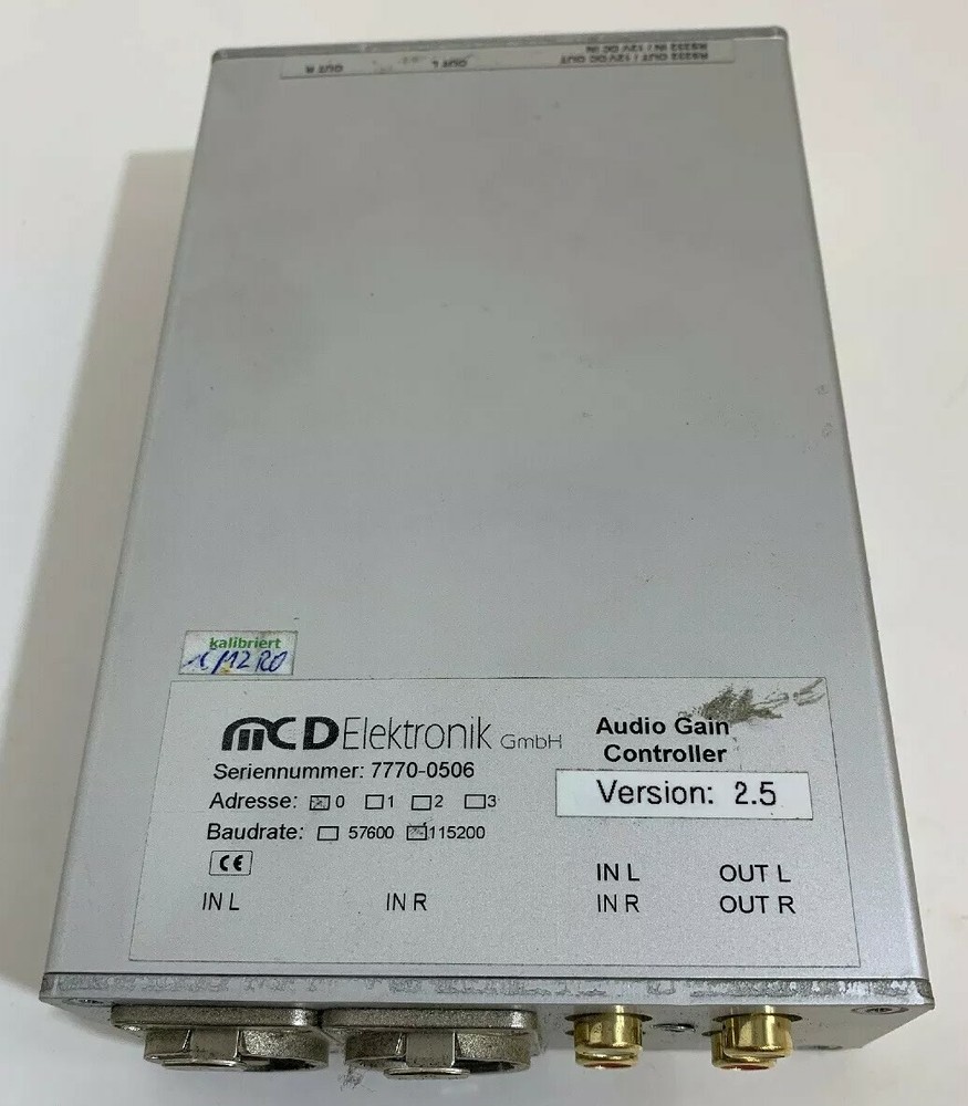 MCD Elektronik GmbH 115200 Audio Gain Controller Version: 2.5 *Warranty*