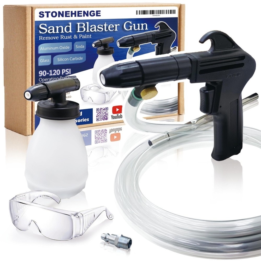 Rust Remover - Power Sand Blaster for Air Compressor - Versatile Cleaning Kit...