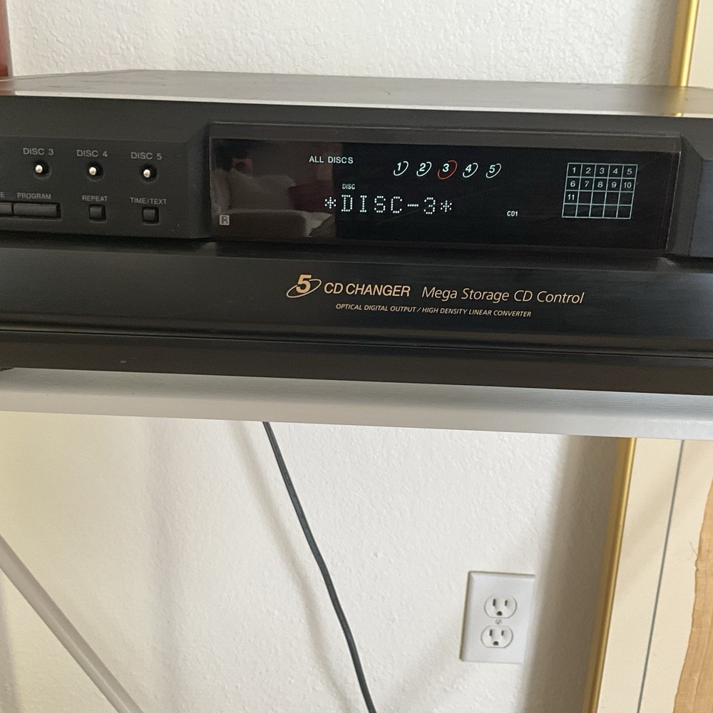 Sony CDP-C545 5 Disc Carousel CD Changer Tested No Remote