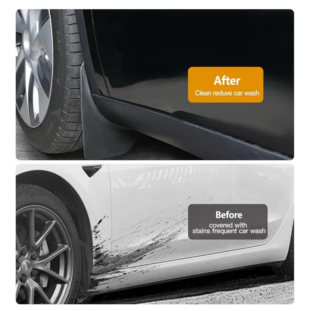 HSB Compatible for Tesla Model Y Mud Flaps Splash Guards 2020-2024 Models