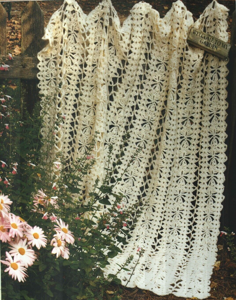SUMMER LACE AFGHAN HOME DECOR CROCHET PATTERN INSTRUCTIONS