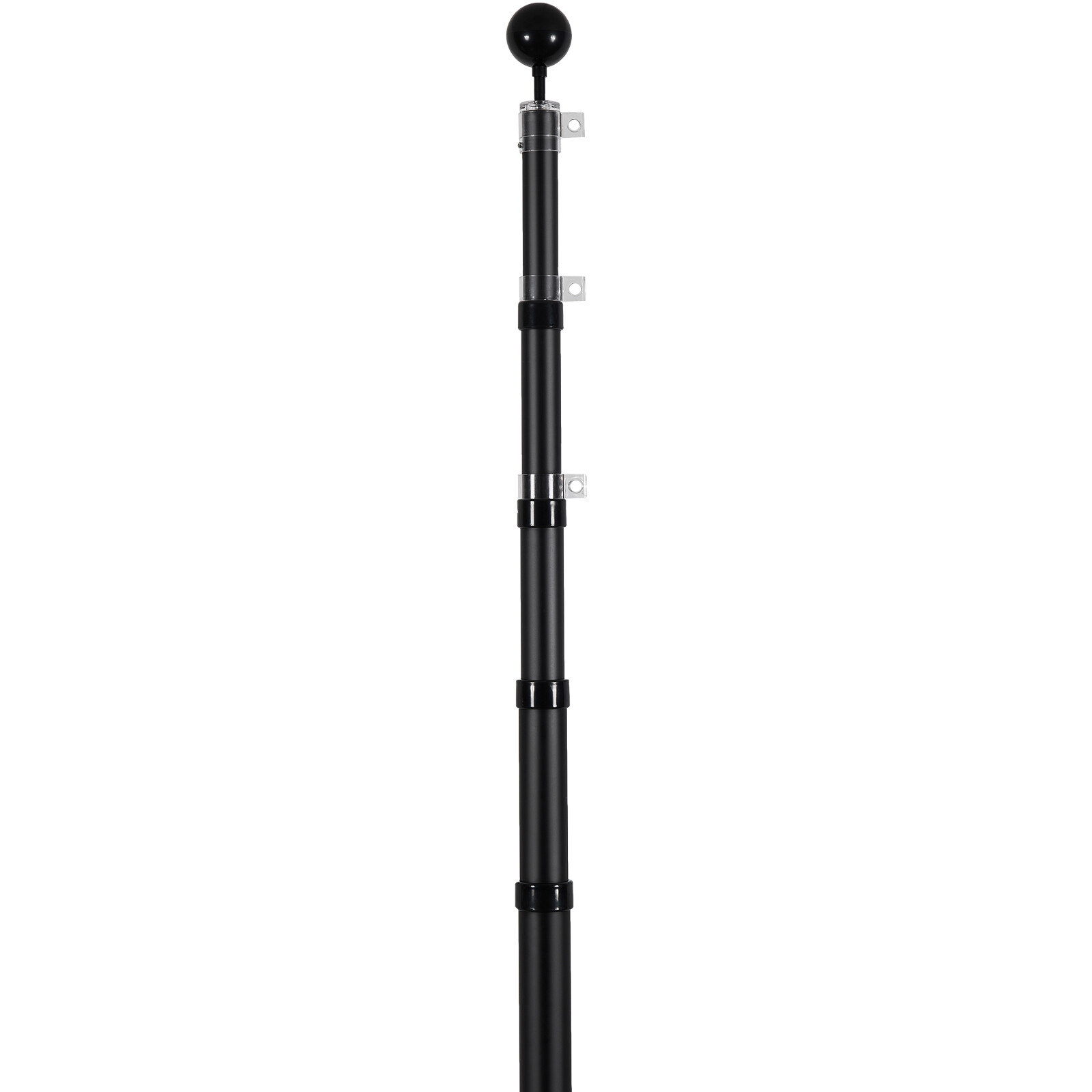 VEVOR 20FT Telescopic Flagpole Kit Heavy Duty Aluminum Flag Pole American Black