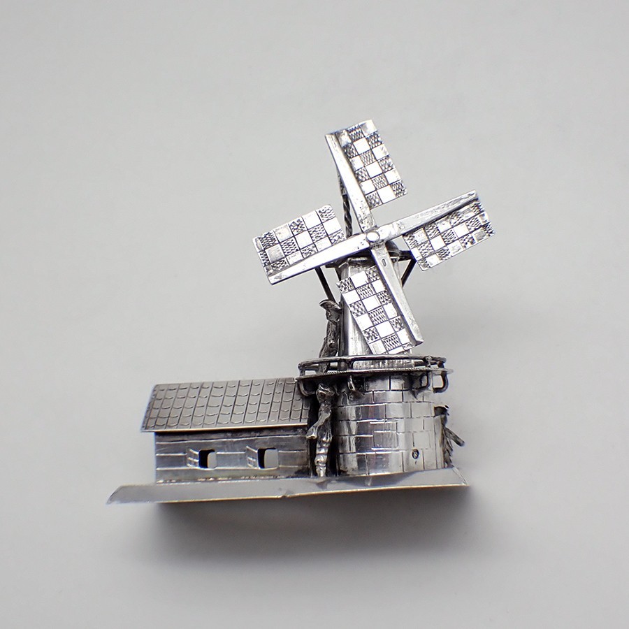 Windmill Figurine Dutch 833 Silver