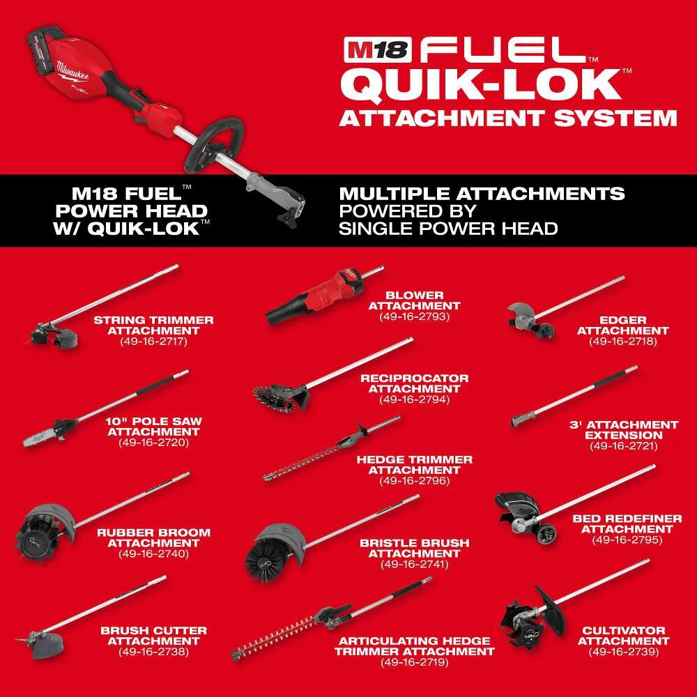 Milwaukee M18 Fuel Power Head With Quik-Lok (Bare Tool)- Refurbished