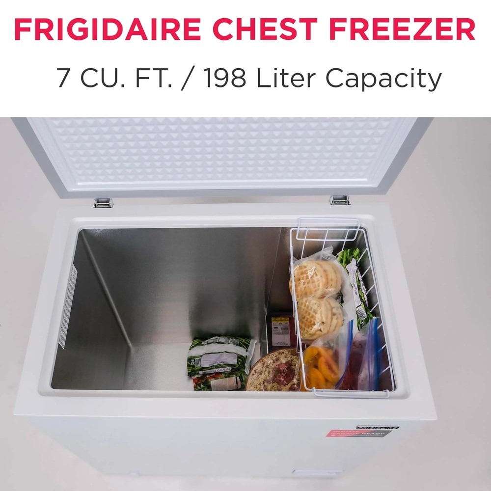 70 Cu ft Chest Freezer White Compact Storage