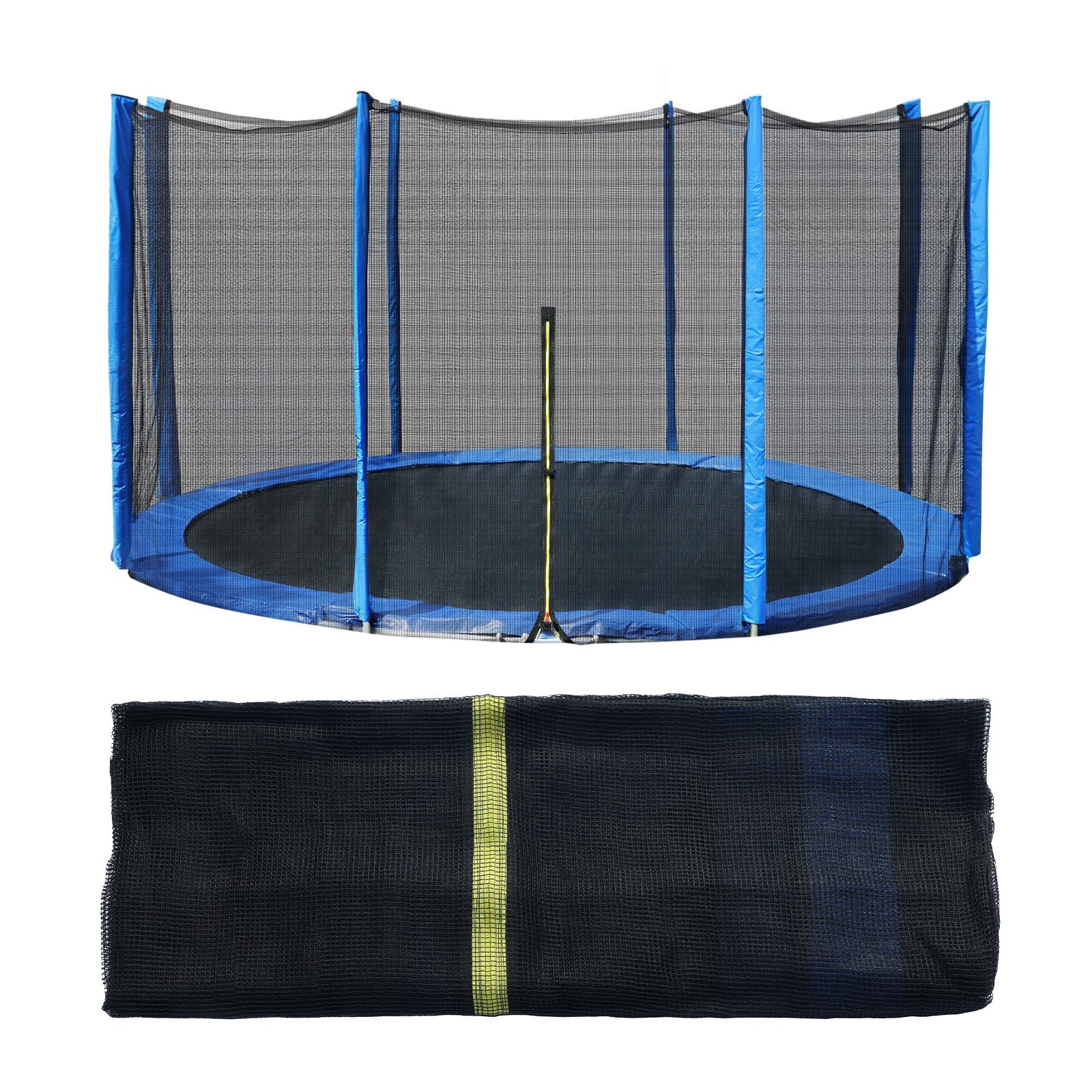12FT/15FT Trampoline Replacement Net Protection Safety Enclosure Net - Blue