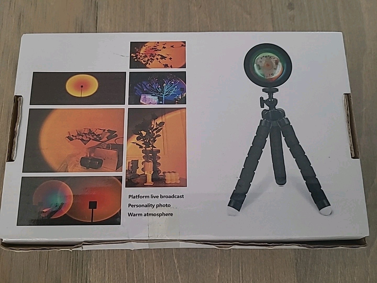 Sunset Lamp Projector LED Light APP Remote Control 16 Colors Tripod Room Decor