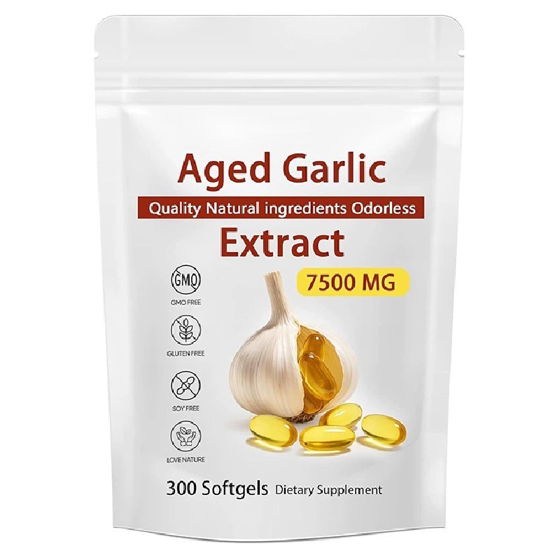 Elare Aged Garlic Extract, 300 Softgels, 7500mg Odorless | Heart & Immune US