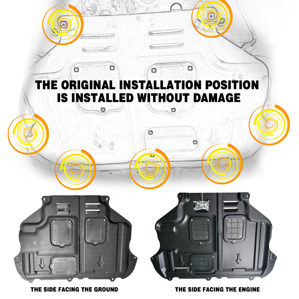 Engine Splash Shield For Ford Focus 2012-2018 Auto Under Guards Mudguard Black